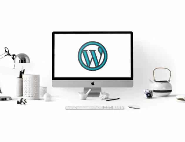 Wordpress Logo on Mac screen