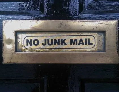 no junk mail