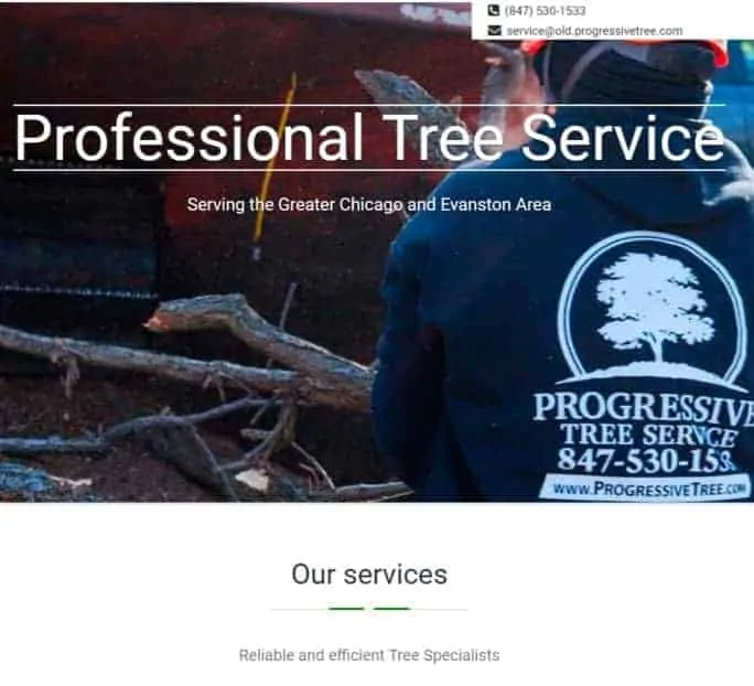 old progressive tree service website